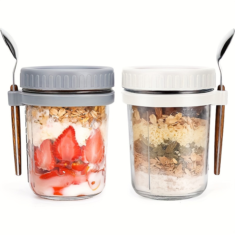 1pc/2pcs Glass Oatmeal Cup, Ov - Overnight Oat Jar recension och pris