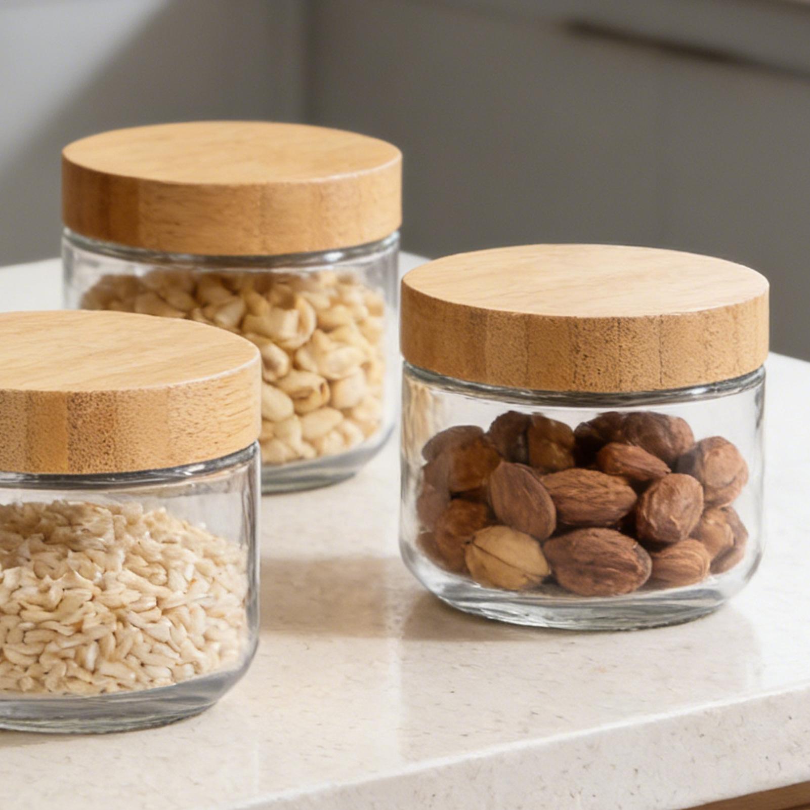 4pcs Glass jars with Airtight  - Overnight Oat Jar recension och pris
