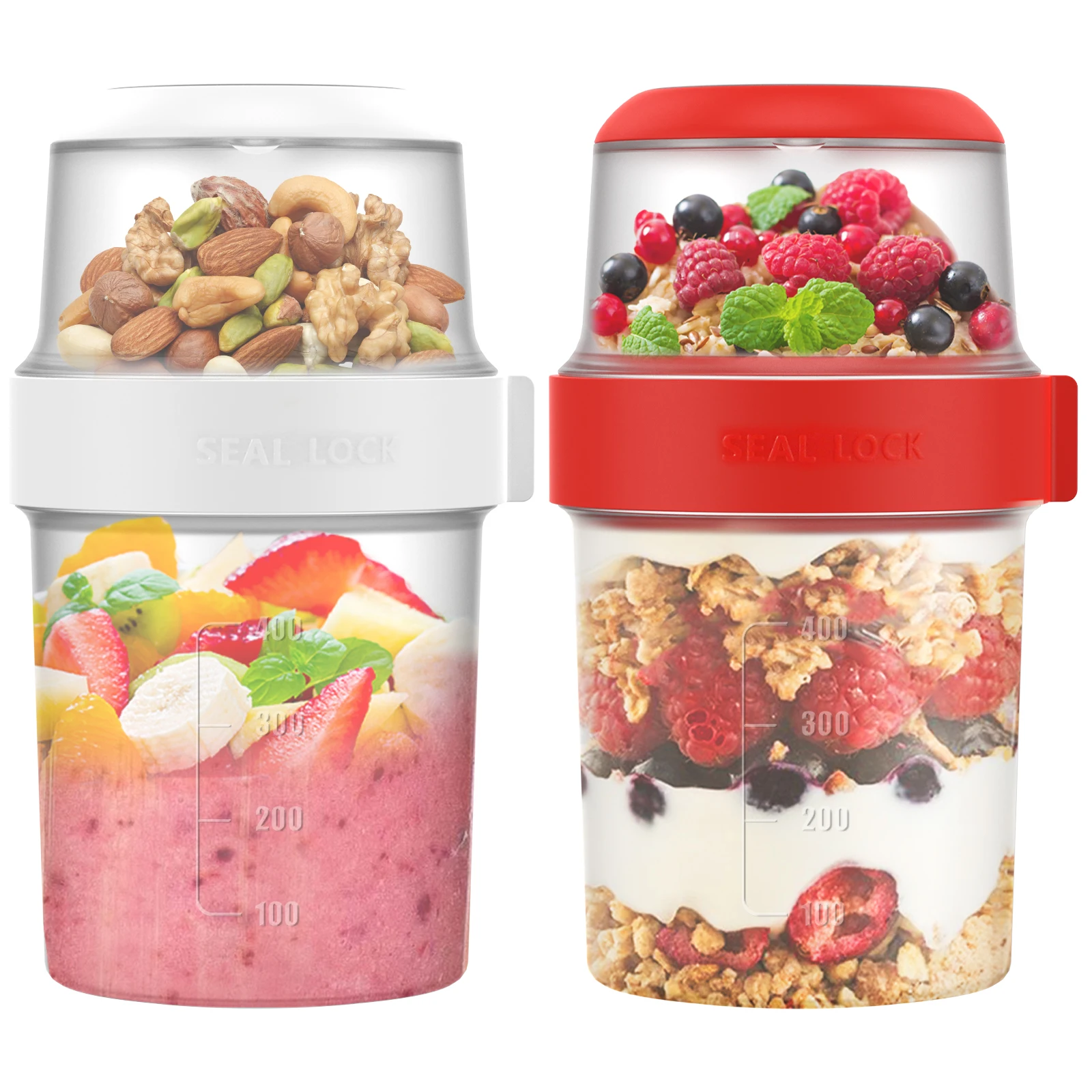 2Pcs Breakfast Cups Reusable T - Overnight Oat Jar recension och pris