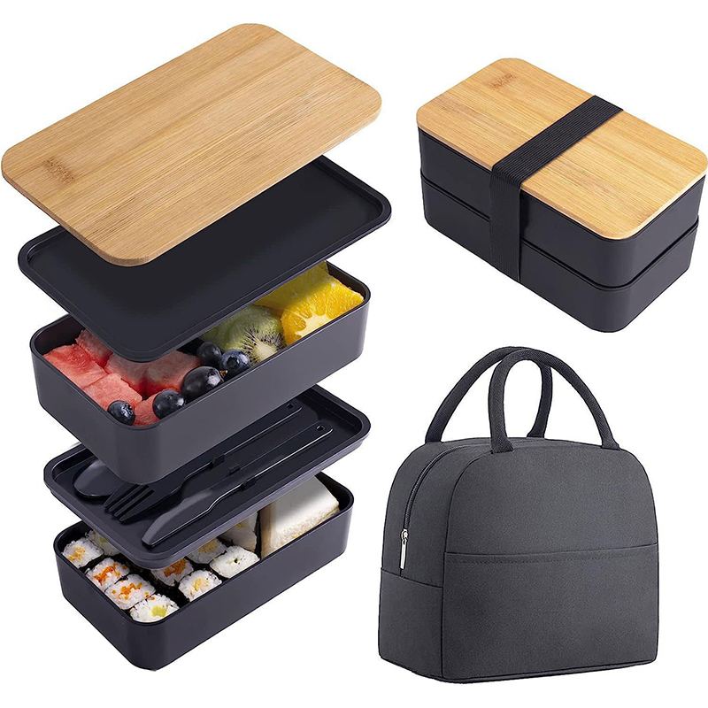 Stackable Bento Box with Utens - Meal Prep Fit recension och pris