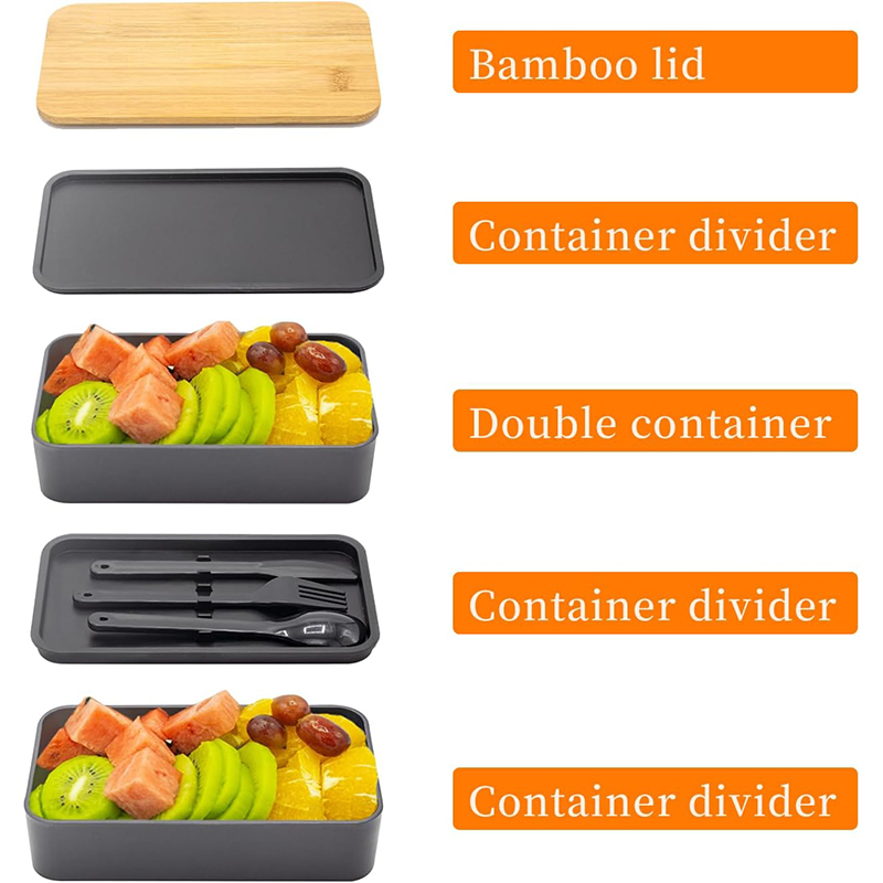 Stackable Bento Box with Utens - Meal Prep Fit recension och pris