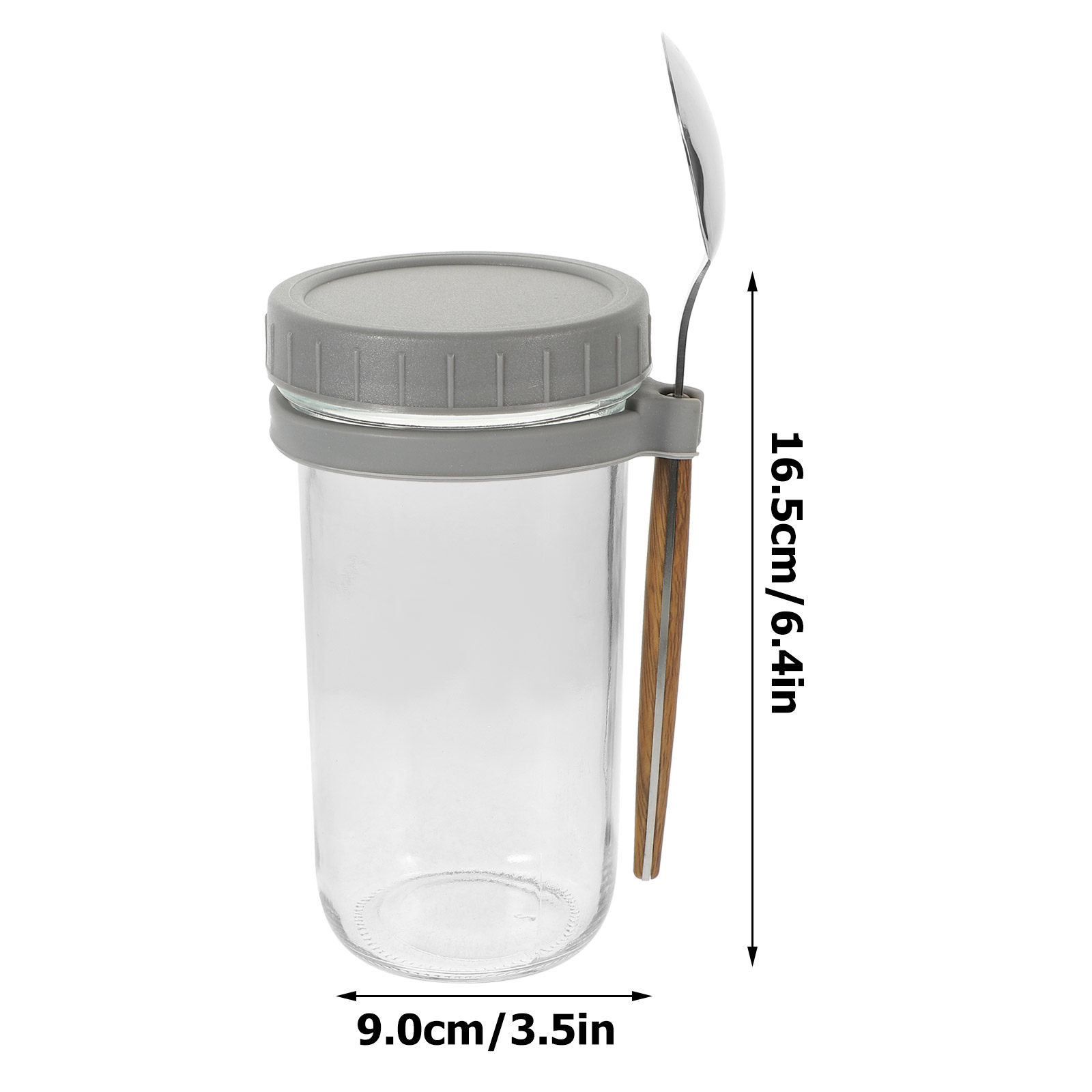 1Set Stylish Glass Sealed Cup  - Overnight Oat Jar recension och pris