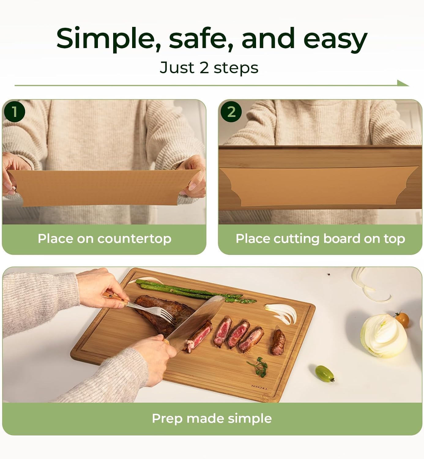 Keechee Bamboo Cutting Board w - Meal Prep Format recension och pris