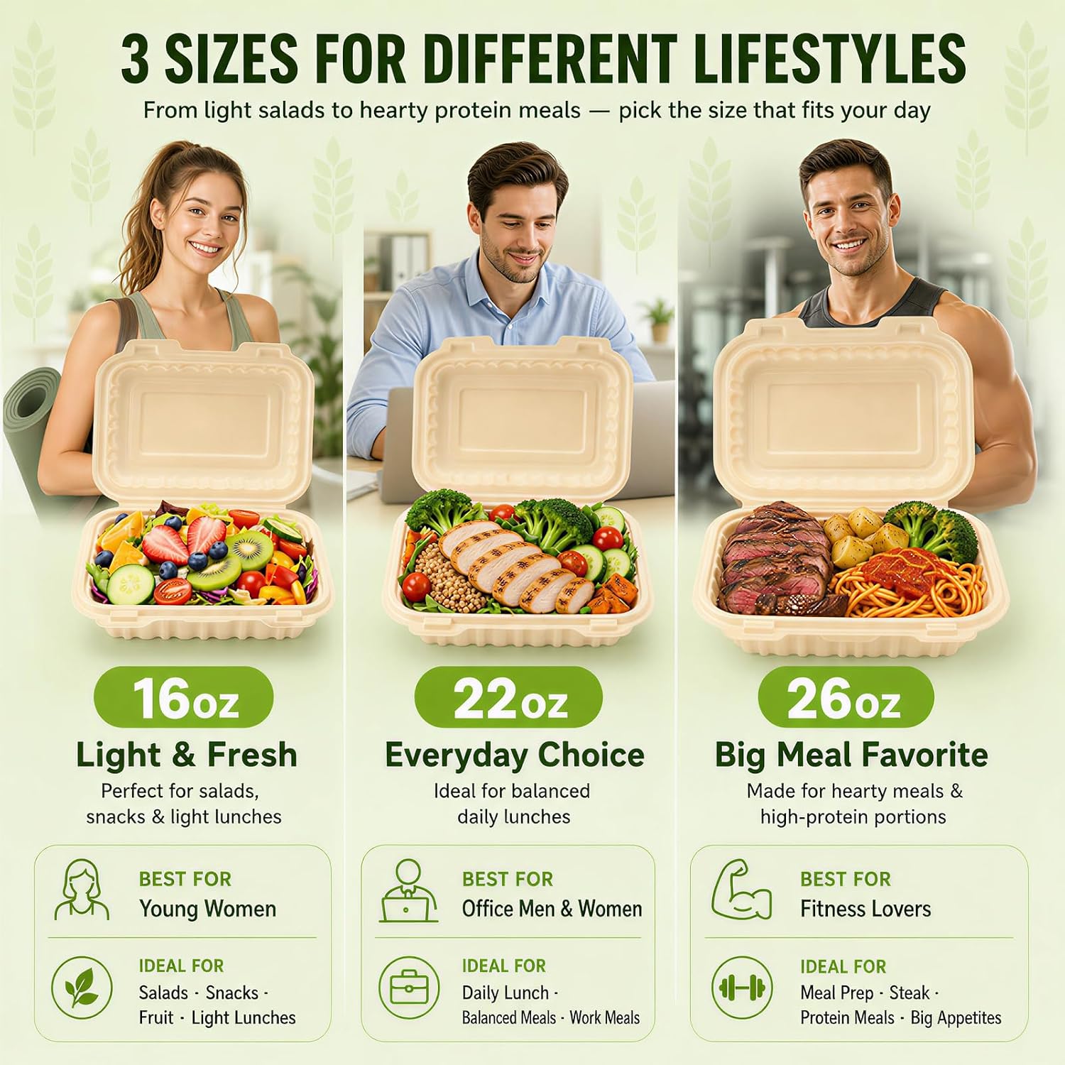 50 Pack 16oz Clamshell Take Ou - Meal Prep Ideas recension och pris