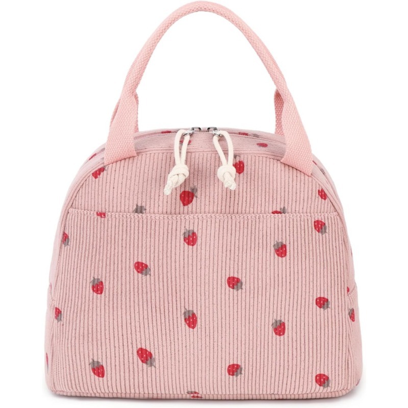 Cute Corduroy Lunch Bag for Wo - Meal Prep Fit recension och pris