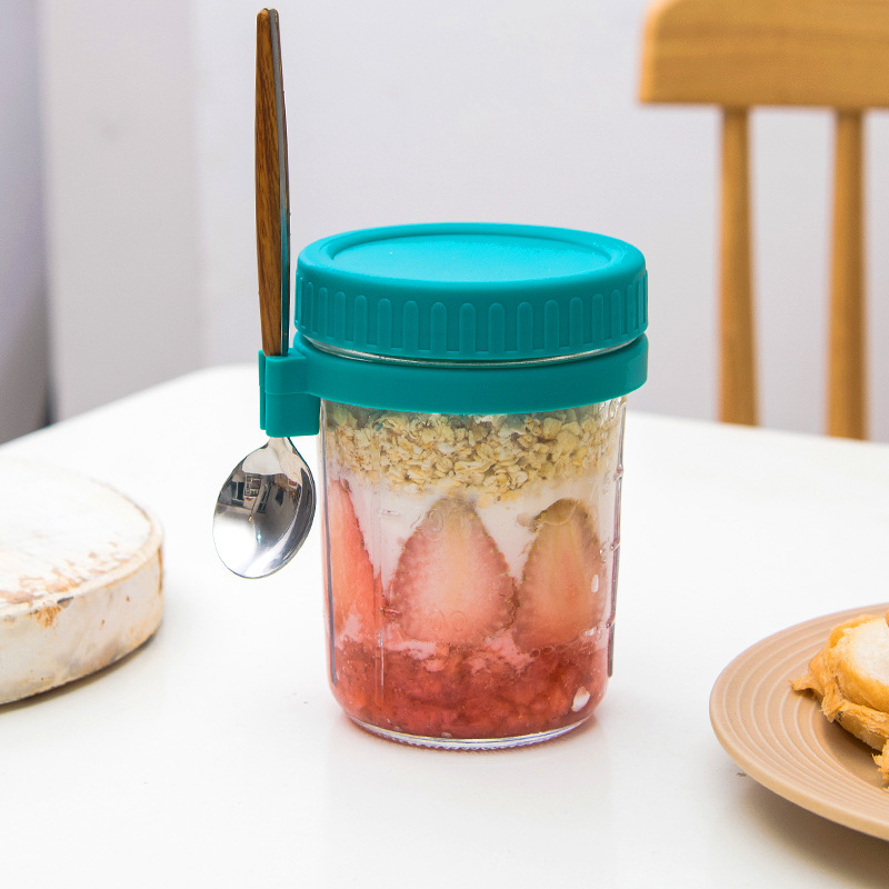 Glass Overnight Oats Jar with  - Overnight Oat Jar recension och pris