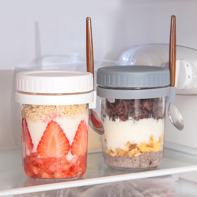Glass Overnight Oats Jar with  - Overnight Oat Jar recension och pris