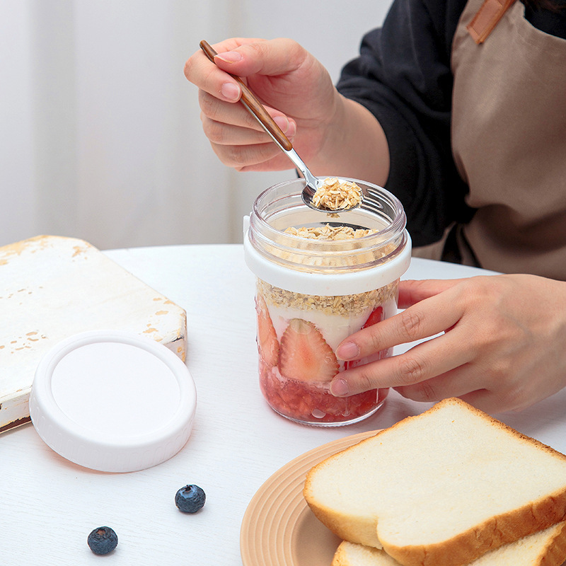Glass Overnight Oats Jar with  - Overnight Oat Jar recension och pris