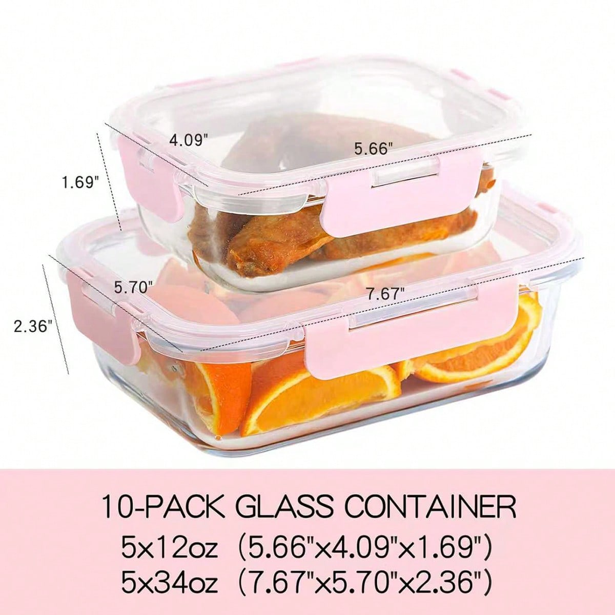 10 Pack Glass Meal Prep Contai - Meal Prep Ideas recension och pris