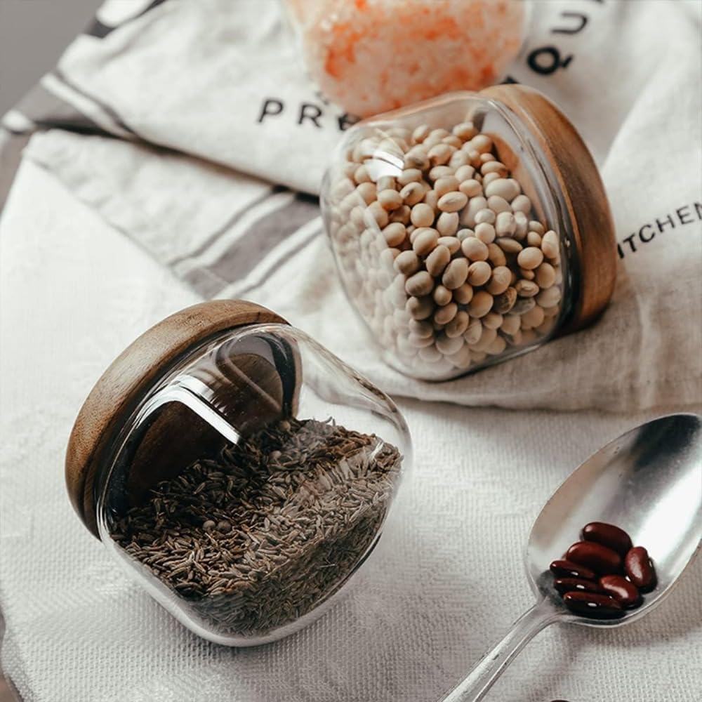 Glass Food  Containers with Wo - Overnight Oat Jar recension och pris