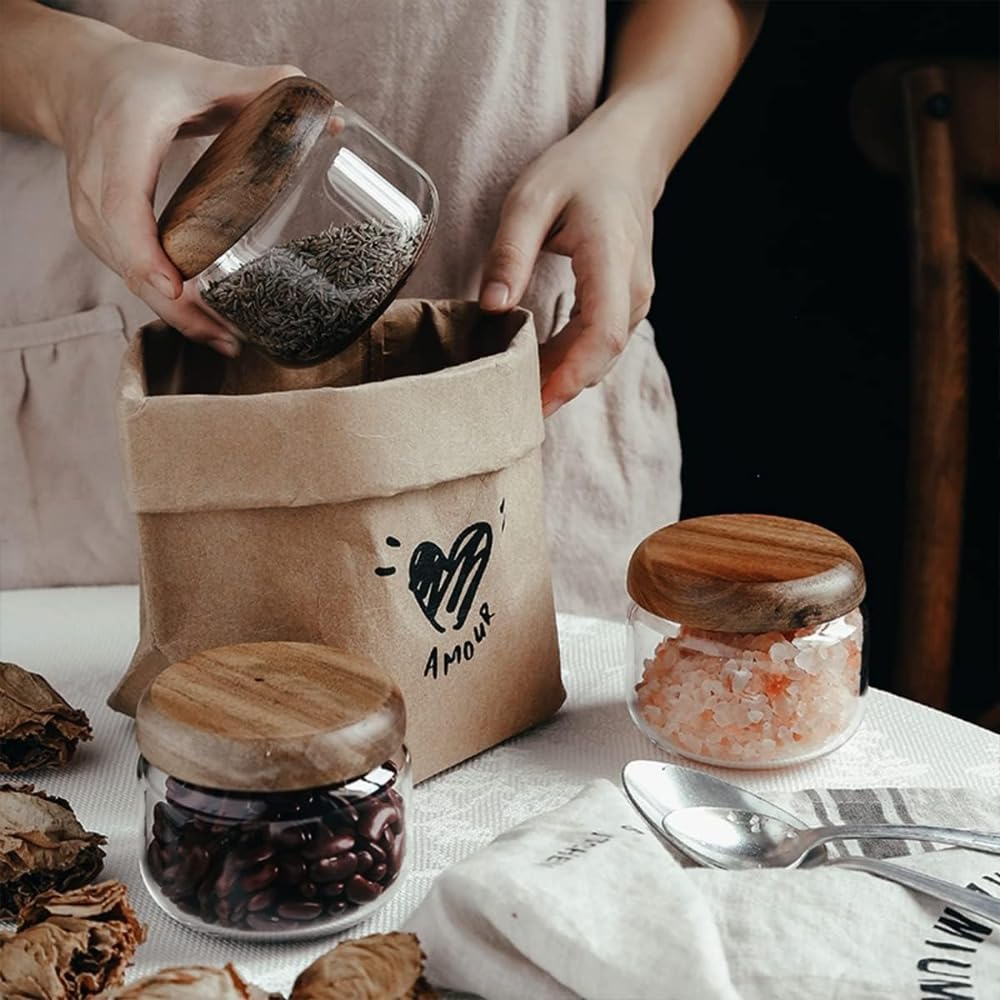 Glass Food  Containers with Wo - Overnight Oat Jar recension och pris
