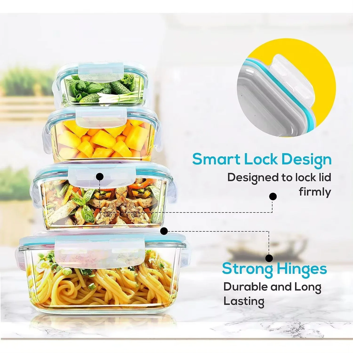 Glass Lunch Box Food Storage C - Meal Prep Ideas recension och pris