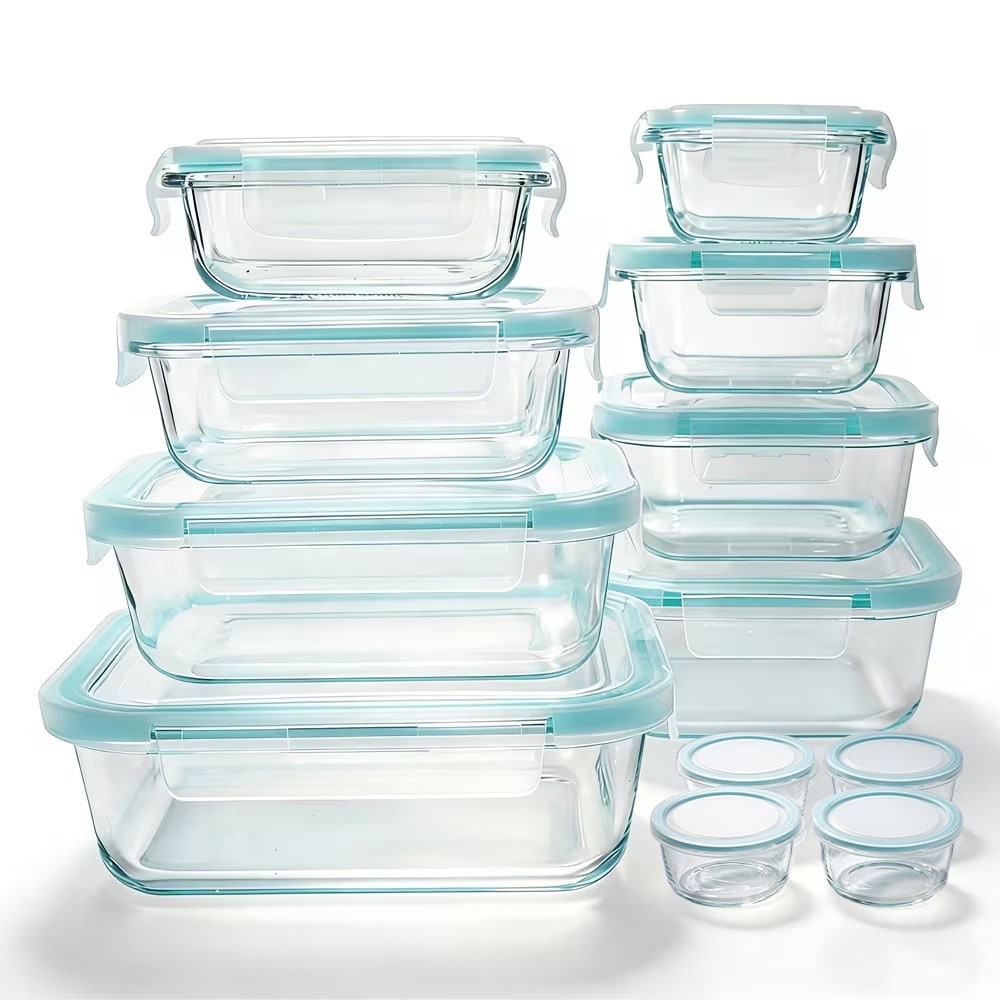 24 Pcs Glass Food Storage Cont - Meal Prep Kit recension och pris