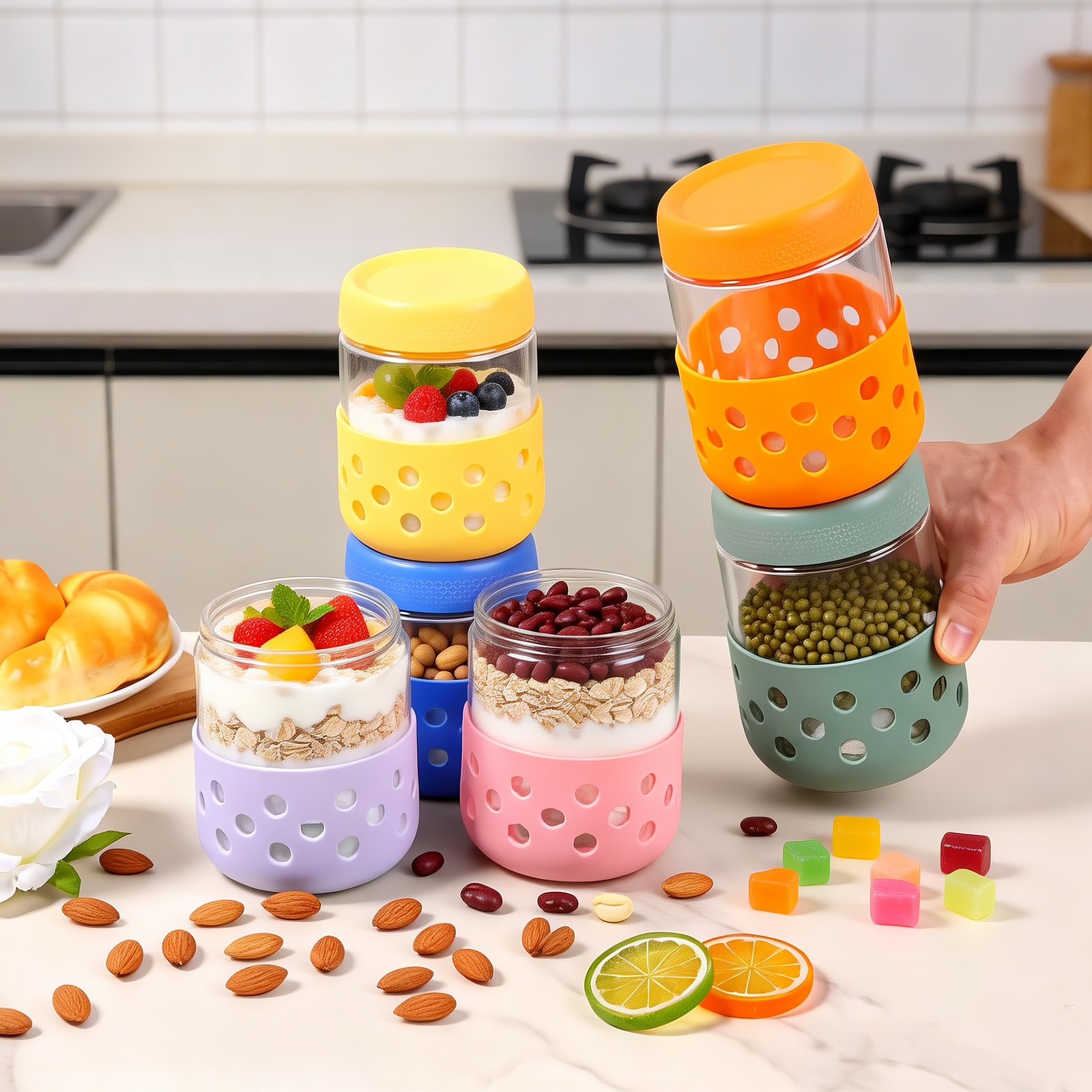 2/4/6 Pack 16.9oz Overnight Oa - Overnight Oat Jar recension och pris