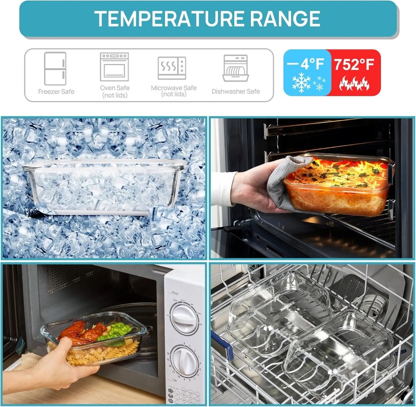 18 Pack Glass Food Storage Con - Meal Prep Kit recension och pris